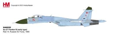 Pre - Order Hobby Master HA6020 1:72 Su - 27 Flanker B (early type) Red 14, Russian Air Force, 1990
