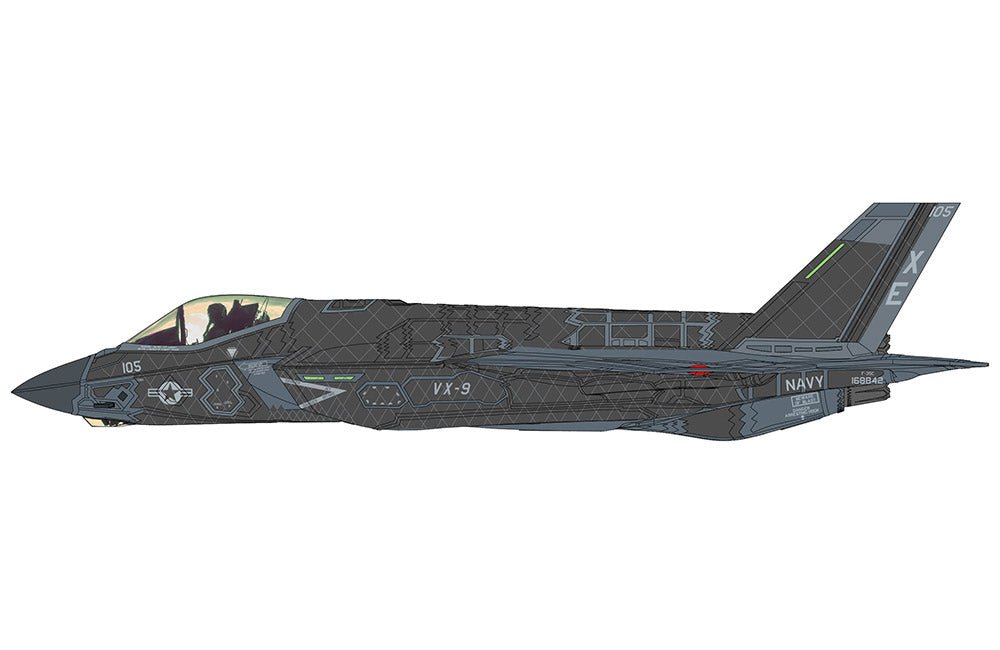 Pre - Order Hobby Master HA6212 1:72 F - 35C "Black Chrome" XE - 105/168842, US Navy, August 2022