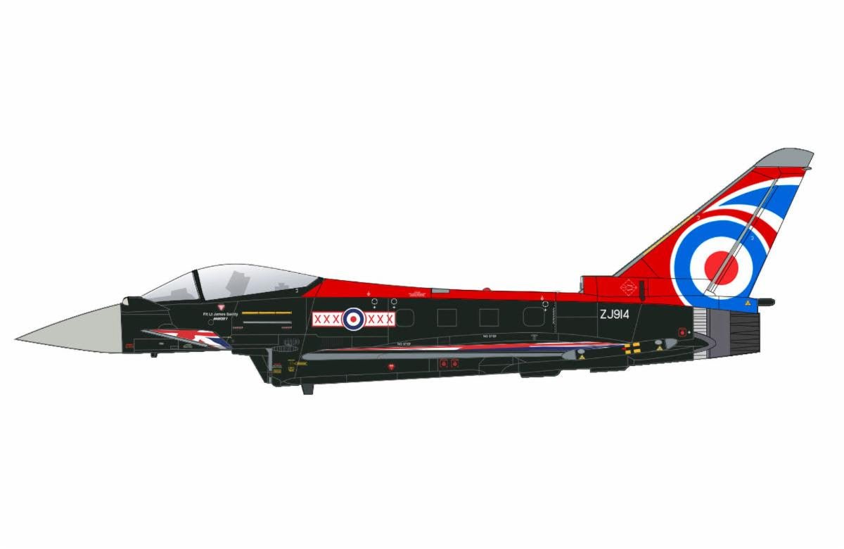 Pre - Order Hobby Master HA6629 1:72 Eurofighter Typhoon "Blackjack" ZJ914, RAF, 2021