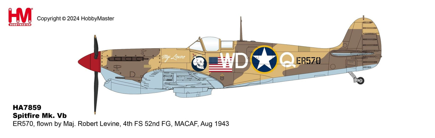 Pre - Order Hobby Master HA7859 1:48 Spitfire Mk.Vb Trop ER570, 4th FS, 52nd FG, MACAF, August 1943