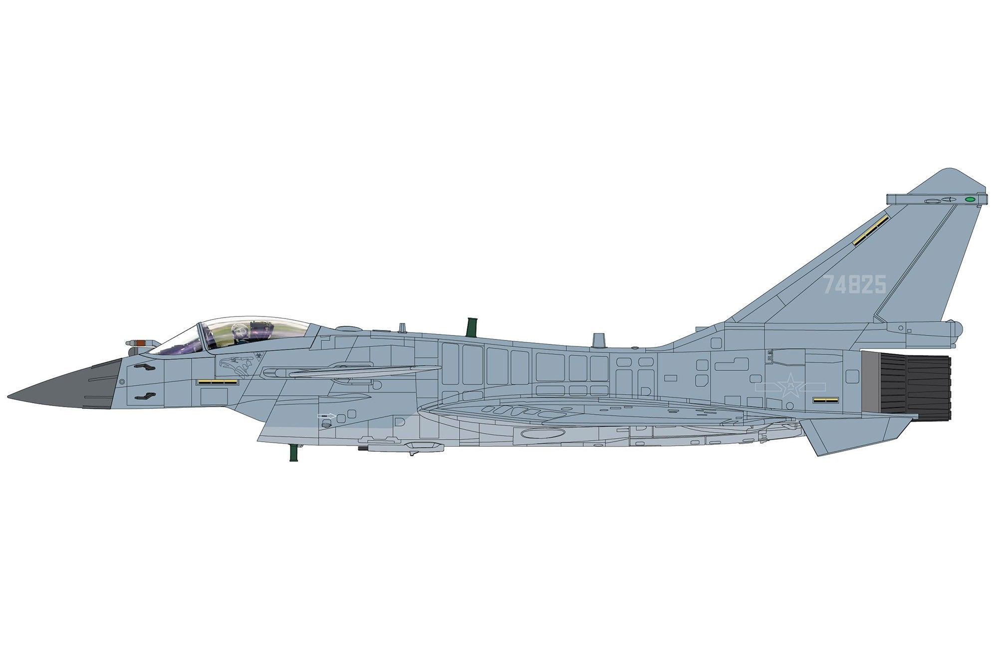 Hobby Master HA9401 1:72 J-10C Vigorous Dragon 74825, PLAAF, 2025