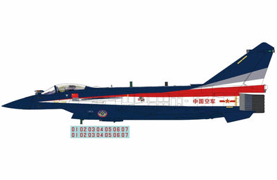 Pre-Order Hobby Master HA9404 1:72 J-10C "Baiyi Aerobatics Team" PLAAF (w/No.1 to No.7 Decal)