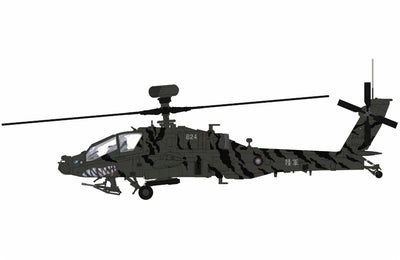 Pre-Order Hobby Master HH1225 1:72 AH-64E Apache Guardian 824, Taiwan Amry "Tiger Shark Blue Eyes"