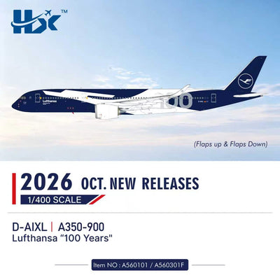 Pre-Order HX Models A560101 1:400 Lufthansa A350-900 D-AIXL "100th Anniversary"