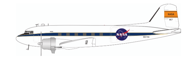 Pre - Order Inflight IFDC3NASA817 1:200 NASA Douglas C - 47H Skytrain N817NA