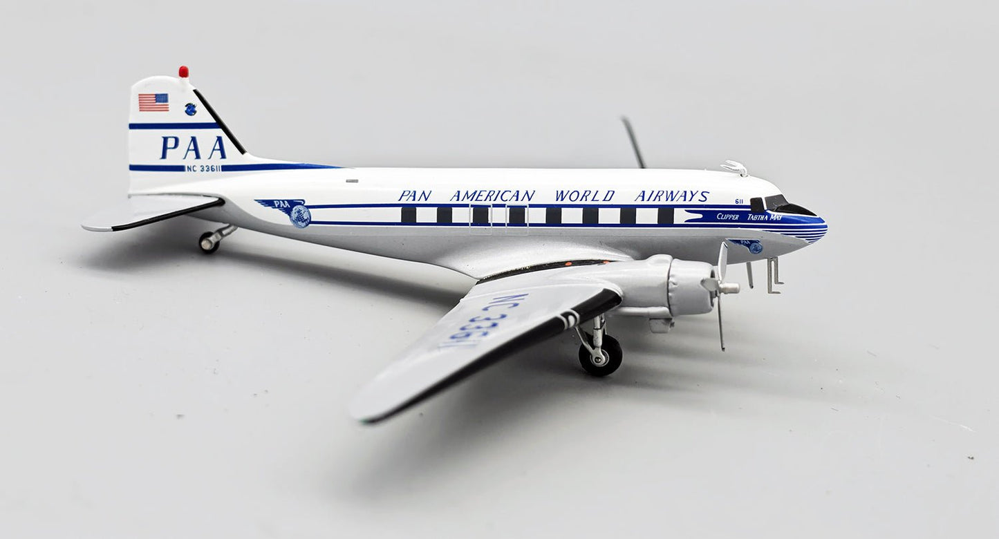 Pre - Order Inflight IFDC3PA0124 1:200 Pan Am Douglas DC - 3 NC33611