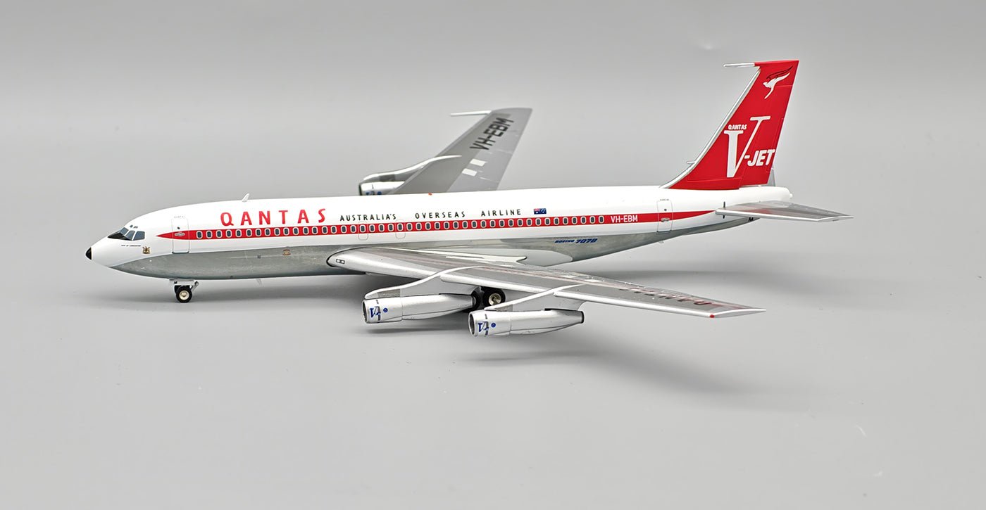 Pre - Order InFlight200 IF701QF1125P 1:200 Qantas Boeing 707 - 100 VH - EBM 'City of Launceston' Polished