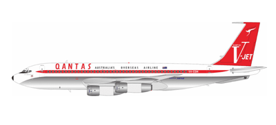 Pre - Order InFlight200 IF701QF1125P 1:200 Qantas Boeing 707 - 100 VH - EBM 'City of Launceston' Polished
