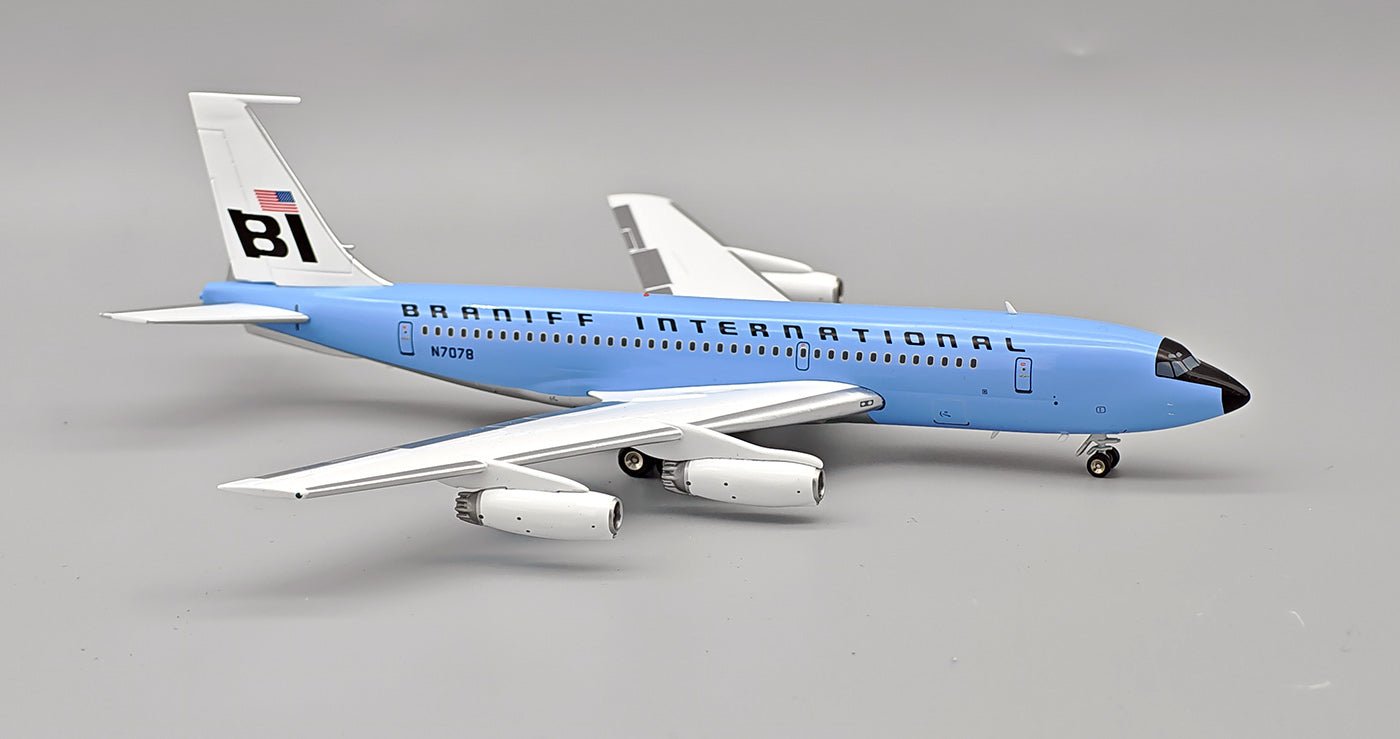 Pre - Order InFlight200 IF720BN0725 1:200 Boeing 720 - 027 Super Jet BRANIFF 720 N7078 – Dark Blue