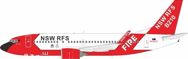 Pre - Order InFlight200 IF733RFS138CG 1:200 NSW Rural Fire Service Boeing 737 - 3H4 N138CG