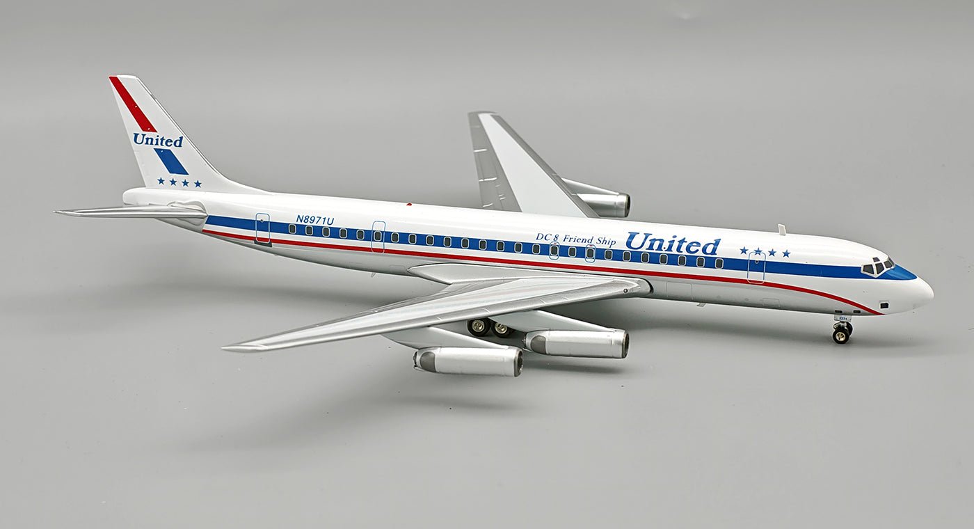 Pre - Order InFlight200 IF862UA0925 1:200 United Airlines McDonnell Douglas DC - 8 - 62H N8971U