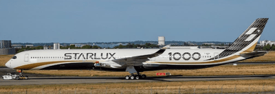 Pre - Order JC Wings EW235K002A 1:200 Starlux Airlines Airbus A350 - 1000XWB "Carbon Fiber" Reg: B - 58551 "Flaps Down"