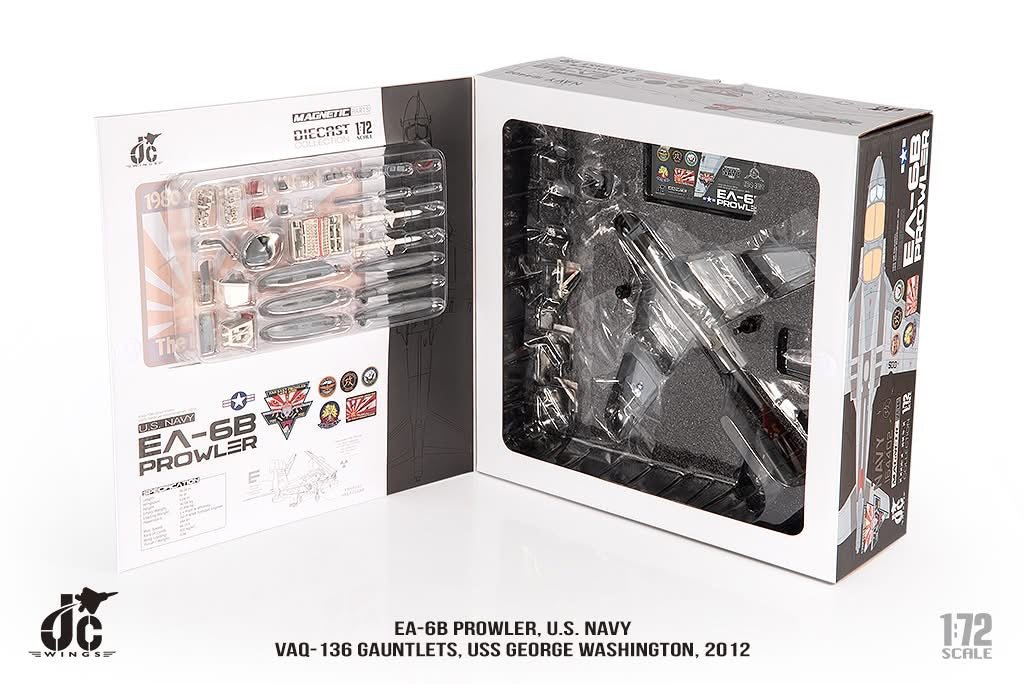 Pre - Order JC Wings JCW - 72 - EA6B - 007 1:72 EA - 6B Prowler U.S. NAVY VAQ - 136 Gauntlets,USS George Washington,2012