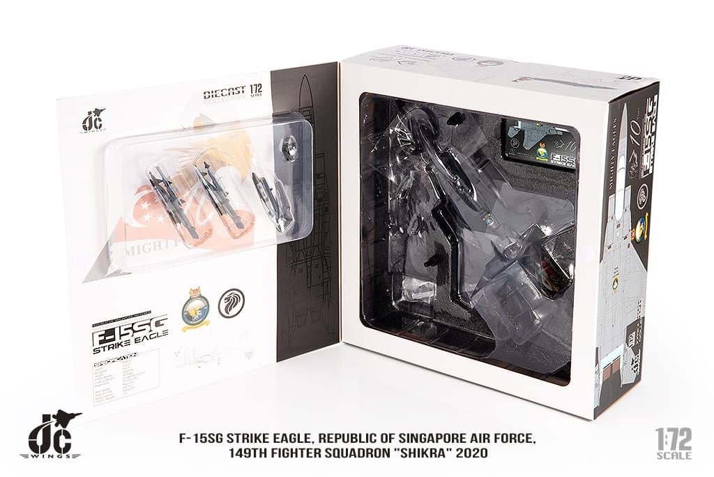 Pre - Order JC Wings JCW - 72 - F15 - 026 1:72 F - 15SG Strike Eagle Republic of Singapore Air Force, 149th Fighter Squadron "Shikra" 2020