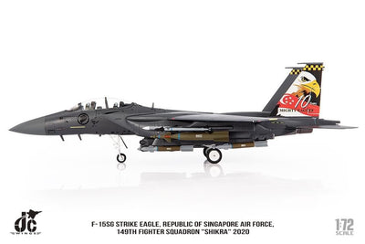 Pre - Order JC Wings JCW - 72 - F15 - 026 1:72 F - 15SG Strike Eagle Republic of Singapore Air Force, 149th Fighter Squadron "Shikra" 2020