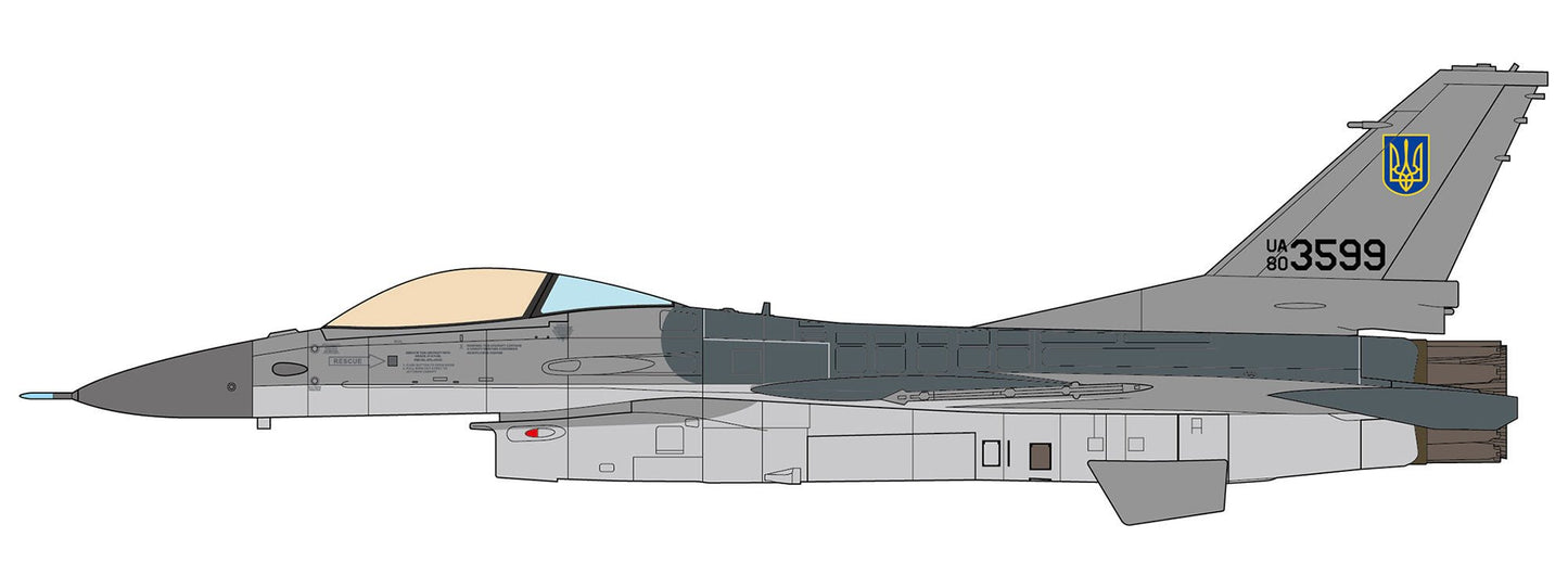 Pre - Order JC Wings JCW - 72 - F16 - 026 1:72 F - 16AM Fighting Falcon Ukraine Air Force, 831st Tactical Aviation Brigade,2024