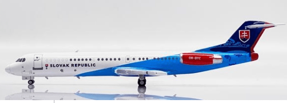 Pre - Order JC Wings LH4236 1:400 Slovakia Government Flying Service Fokker 100 Reg: OM - BYC