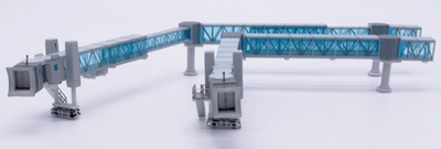 Pre - Order JC Wings LH4390 1:400 Air Passenger Bridge for narrow - body aircraft (Blue) - 2 per set