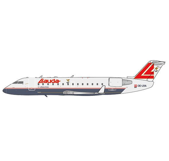 Pre-Order JC Wings LH4441 1:400 Lauda Air Bombardier CRJ-100LR Reg: OE-LRA