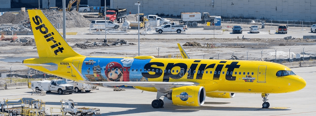 Pre - Order JC Wings SA2065 1:200 Spirit Airlines Airbus A320NEO "Super Nintendo World" N986NK