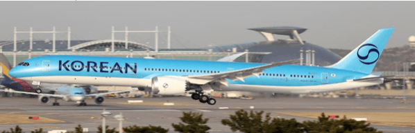 Pre - Order JC Wings SA2089A 1:200 Korean Air Boeing 787 - 10 Dreamliner "NC" Reg: HL8515 "Flaps Down"