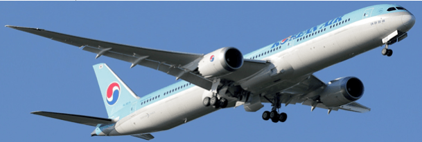 Pre - Order JC Wings SA4051A 1:400 Korean Air Boeing 787 - 10 Dreamliner HL8515 "Flaps Down"