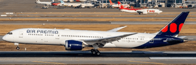 Pre - Order JC Wings SA4085A 1:400 Air Premia Boeing 787 - 9 Dreamliner Reg: HL8701 "Flaps Down"