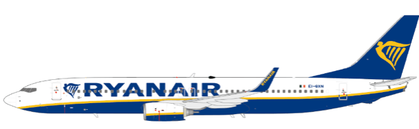 Pre - Order JC Wings XX1002 1:100 Ryanair Boeing 737 - 800 Reg: EI - GXN