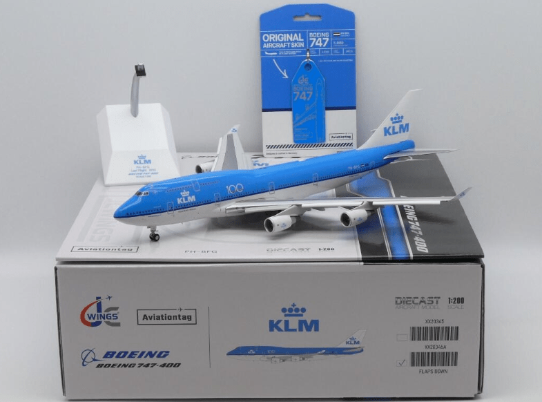 JC Wings XX20345A 1:200 KLM Royal Dutch Airlines Boeing 747-400 JC Wings XX20345A 1:200 KLM Royal Dutch Airlines Boeing 747-400