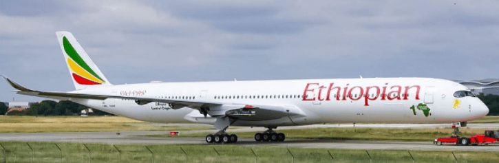 Pre - Order JC Wings XX20514A 1:200 Ethiopian Airlines Airbus A350 - 1000 "1st A350 - 1000 in Africa" ET - BAW (Flaps Down)