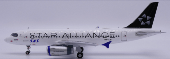 Pre - Order JC Wings XX20608 1:200 SAS Scandinavian Airlines Airbus A319 "Star Alliance" Reg: OY - KBT