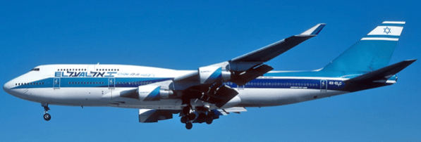 Pre - Order JC Wings XX20628A 1:200 El Al Israel Airlines Boeing 747 - 400 "OC" Reg: 4X - ELC "Flaps Down"