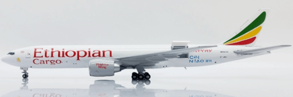 Pre - Order JC Wings XX40086C 1:400 Ethiopian Airlines Boeing 777F "Cai Niao""Interactive Series" Reg: ET - APU