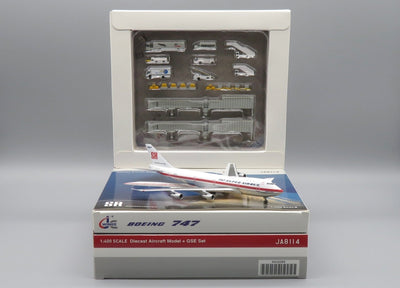 Pre-Order JC Wings XX40280 1:400 Boeing House Color 747-100 "747 Super Airbus""Polished" Reg: JA8114 and GSE set