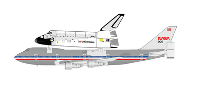 Pre - Order JC Wings XX40341 1:400 NASA Boeing 747 - 100 "Polished with Space Shuttle" N905NA