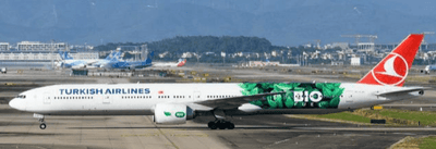 Pre - Order JC Wings XX40461 1:400 Turkish Airlines Boeing 777 - 300ER "Bio Fuel" Reg: TC - LJH