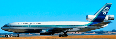Pre - Order JC Wings XX40487 1:400 Air New Zealand McDonnell Douglas DC - 10 - 30 "Polished" Reg: ZK - NZQ