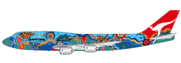 Pre - Order JC Wings XX40500 1:400 Qantas Boeing 747 - 300 "Nalanji Dreaming" Reg: VH - EBU