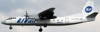 Pre - Order JC Wings XX40505 1:400 UTair Aviation Antonov An - 24B Reg: RA - 47847