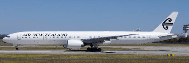 Pre - Order JC Wings XX40646A 1:400 Air New Zealand Boeing 777 - 300ER "All White" Reg: ZK - OKU "Flaps Down"