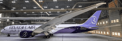 Pre - Order JC Wings XX40647 1:400 Riyadh Air Boeing 787 - 9 Dreamliner Reg: HZ - RXX