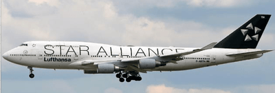 Pre - Order JC Wings XX40670A 1:400 Lufthansa Boeing 747 - 400 "Star Alliance" Reg: D - ABTH "Flaps Down"