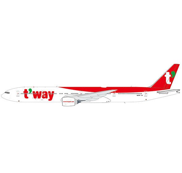 Pre-Order JC Wings XX40681 1:400 T'way Boeing 777-300ER Reg: HL8707