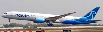 Pre - Order JC Wings XX40723A 1:400 IndiGo Boeing 787 - 9 Dreamliner Reg: LN - FNC "Flaps Down"