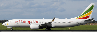 Pre - Order JC Wings XX40784 1:400 Ethiopian Airlines Boeing 737 MAX 8 Reg: ET - AVL