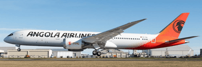 Pre - Order JC Wings XX40787A 1:400 TAAG - Linhas Aereas de Angola Airlines Boeing 787 - 9 Dreamliner Reg: D2 - TEQ "Flaps Down"