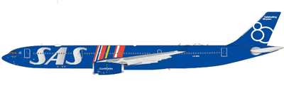 Pre - Order JC Wings XX40882 1:400 SAS Scandinavian Airlines Airbus A330 - 300 "Celebrating 80 Years" Reg: LN - RKR