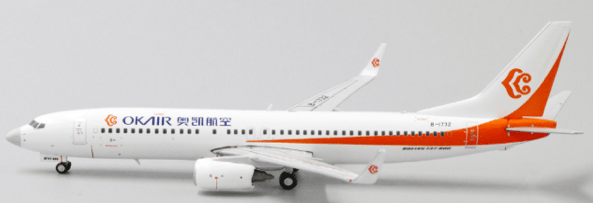 Pre - Order JC Wings XX4411 1:400 Okay Airways Boeing 737 - 800 "Grey nose" Reg: B - 1732