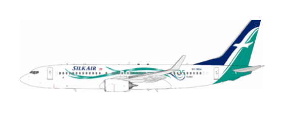 Pre - Order JFox JF - 737 - 8 - 053 1:200 737 - 8SA Silk Air – 25 Years Special Scheme 9V - MGA