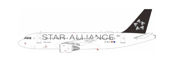 Pre-Order JFox JF-A319-017L 1:200 A319-114 Lufthansa CityLine - Star Alliance – D-AILX